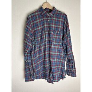 Over Under The Woodsman Flannel Shirt Men's Size XXL Blue Plaid Button Up